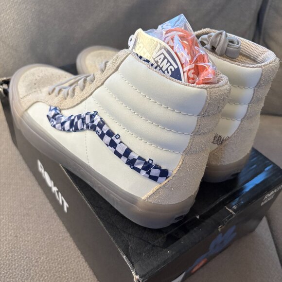 NIB | VANS x Rokit Sk8-Hi 38 DX Shoe Canvas Suede Skate Beige Men's 10 - Picture 6 of 9